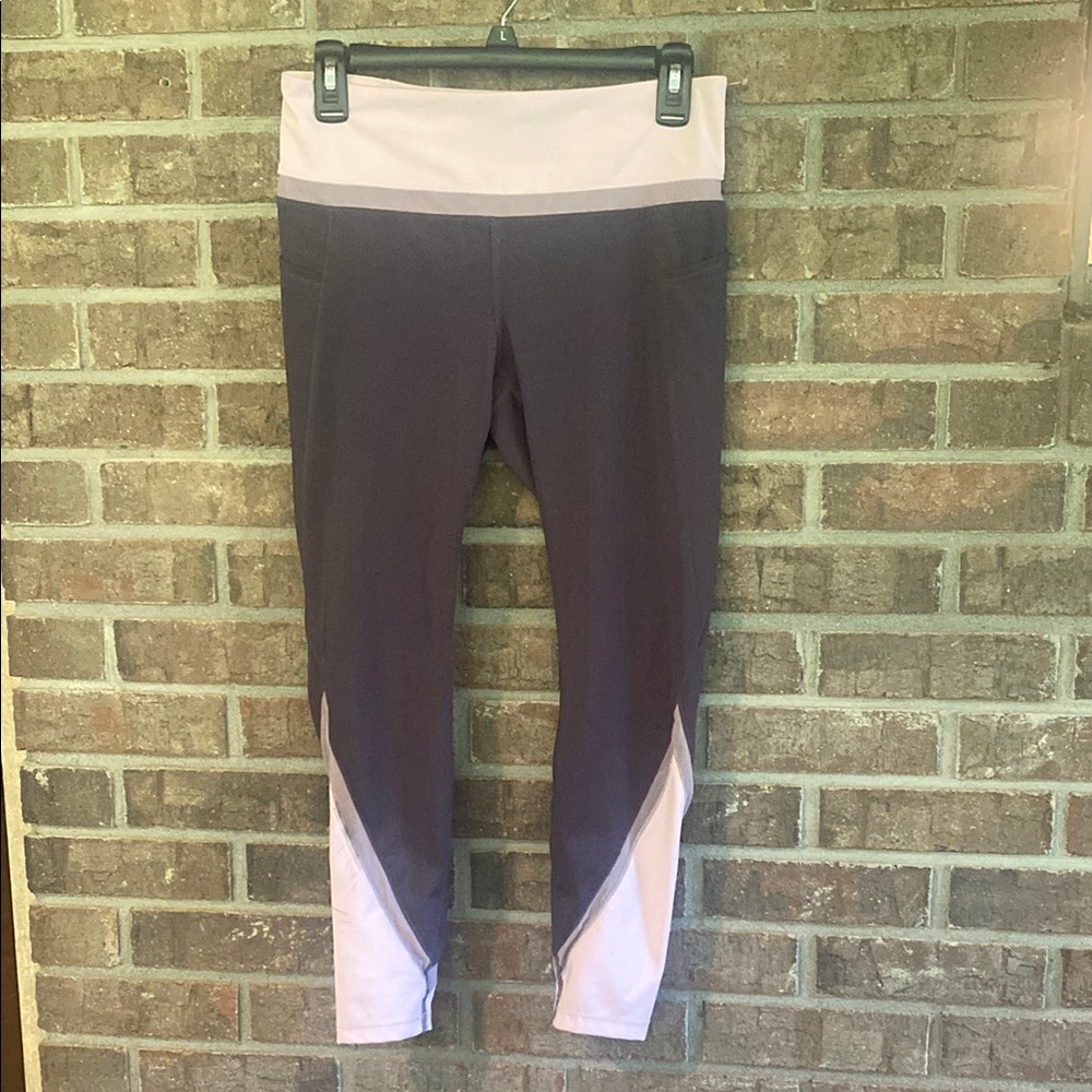 Tangerine Black and Light Pink Fitness Leggings